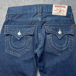 True Religion Straight Flap Blue Jeans 31x33